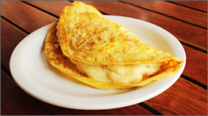 Omelete queijo minas